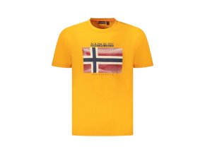 Napapijri Perfektné Pánske Tričko Krátky Rukáv Oranžová (Veľkosť S, Farba oranžová)