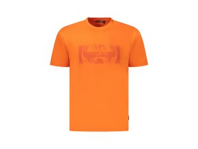 Napapijri Perfektné Pánske Tričko Krátky Rukáv Oranžová (Veľkosť S, Farba oranžová)
