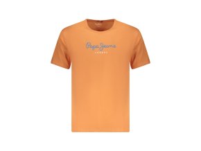 Pepe Jeans Perfektné Pánske Tričko Krátky Rukáv Oranžová (Veľkosť M, Farba oranžová)