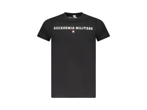 ACCADEMIA MILITARE Perfektné Pánske Tričko Krátky Rukáv Čierna (Veľkosť S, Farba čierna)