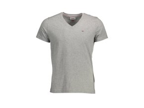 Tommy Hilfiger Perfektné Pánske Tričko Krátky Rukáv Šedá (Veľkosť S, Farba šedá)