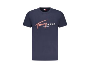 Tommy Hilfiger Perfektné Pánske Tričko Krátky Rukáv Modrá (Veľkosť S, Farba modrá)
