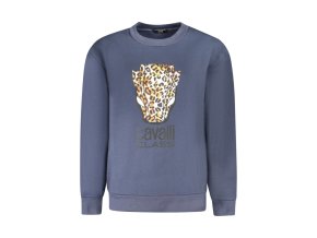 Dámska Mikina bez zipsu CAVALLI CLASS modrá (Veľkosť M, Farba modrá)