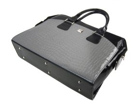 damska aktovka taska na notebook punce lc 01 cerno seda lakovana 4