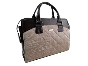 damska aktovka taska na notebook latte potisk 2