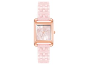 11570 anne klein damske hodinky hranate ruzovo zlate ak 5022rgpk
