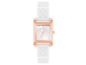 11573 anne klein damske hodinky hranate ruzovo zlate ak 5022rgwt