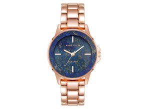 11585 anne klein damske hodinky kulate ruzovo zlate ak 4132blrg