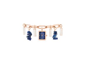 11582 3 anne klein damske naramkove hodinky hranate ak 4108blch