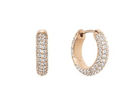10894 3 daniel wellington damske ruzovozlate ocelove nausnice kruhy