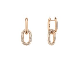 10885 2 daniel wellington damske ruzovozlate ocelove visaci nausnice