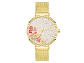 11552 nine west damske hodinky kulate zlate nw 3000flgb