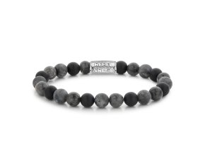 1227 rebel rose pansky naramek grey rocks 8mm