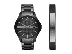 8468 3 armani exchange panska darkova sada hampton hodinky a naramek ax7101