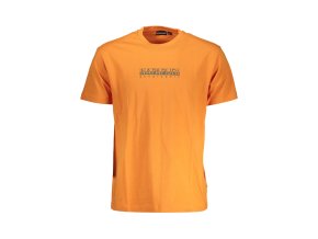 Štýlové Pánske Tričko s krátkym rukávom NAPAPIJRI Oranžová (Velkost 2XL, Farba Oranžová)