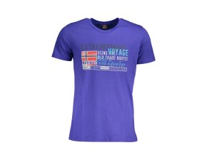 Štýlové Pánske Tričko s krátkym rukávom NORWAY 1963 Modrá (Velkost XL, Farba Modrá)