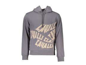 Športová Pánska Mikina bez zipsu CAVALLI CLASS Šedá (Velkost 2XL, Farba Šedá)