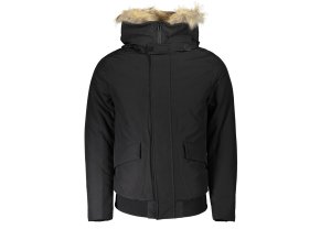 Kvalitná Pánska Zimná Bunda WOOLRICH Čierna (Velkost XL, Farba Čierna)