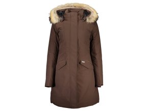 Kvalitná Dámska Zimná Bunda WOOLRICH Hnedá (Velkost L, Farba Hnedá)