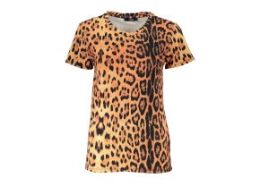 Štýlové Dámske Tričko s krátkym rukávom CAVALLI CLASS Oranžová (Velkost 2XL, Farba Oranžová)