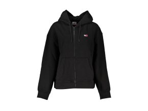 Športová Dámska Mikina so zipsom TOMMY HILFIGER Čierna (Velkost 2XS, Farba Čierna)