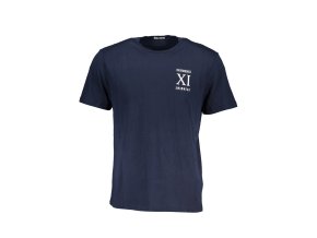 Štýlové Pánske Tričko s krátkym rukávom BIKKEMBERGS Modrá (Velkost XL, Farba Modrá)