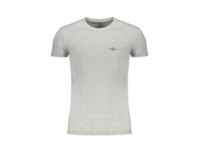 Štýlové Pánske Tričko s krátkym rukávom AERONAUTICA MILITARE Šedá (Velkost 2XL, Farba Šedá)