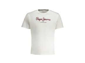 Štýlové Pánske Tričko s krátkym rukávom PEPE JEANS Biela (Velkost XL, Farba Biela)