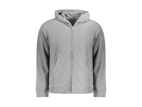 Športová Pánska Mikina so zipsom CALVIN KLEIN Šedá (Velkost S, Farba Šedá)