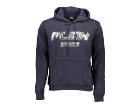 Športová Pánska Mikina bez zipsu PLEIN SPORT Modrá (Velkost S, Farba Modrá)