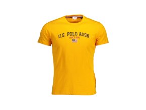Štýlové Pánske Tričko s krátkym rukávom U.S. POLO Oranžová (Velkost 2XL, Farba Oranžová)