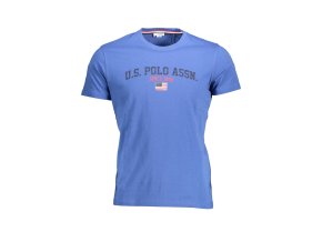 Štýlové Pánske Tričko s krátkym rukávom U.S. POLO Modrá (Velkost 2XL, Farba Modrá)