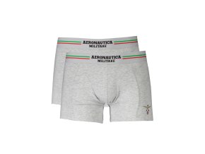 Pohodlné Pánske Boxerky AERONAUTICA MILITARE Šedá (Velkost 2XL, Farba Šedá)
