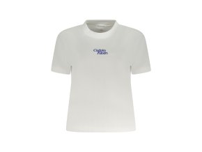 Štýlové Dámske Tričko s krátkym rukávom CALVIN KLEIN Biela (Velkost L, Farba Biela)