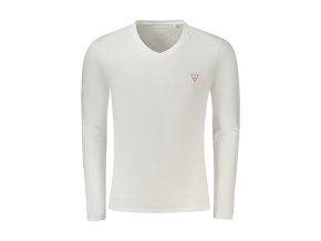 Štýlové Pánske Tričko s dlhým rukávom GUESS JEANS Biela (Velkost 2XL, Farba Biela)