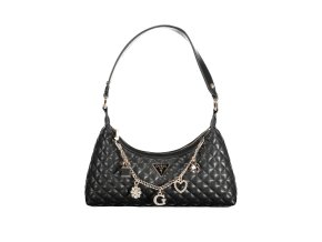 Štýlová Dámska Kabelka GUESS JEANS  28.0X12.0X6.0cm  Čierna (Velkost UNI, Farba Čierna)
