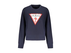 Športová Dámska Mikina bez zipsu   GUESS JEANS  Modrá (Velkost XL, Farba Modrá)