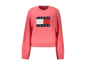 Elegantný Dámsky Sveter TOMMY HILFIGER Ružová (Velkost XL, Farba Ružová)