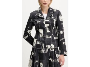 Ľahká Dámska Prechodová Bunda DESIGUAL Čierna (Velkost XL, Farba Čierna)