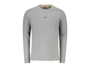 Štýlové Pánske Tričko s dlhým rukávom BOSS Šedá (Velkost 2XL, Farba Šedá)