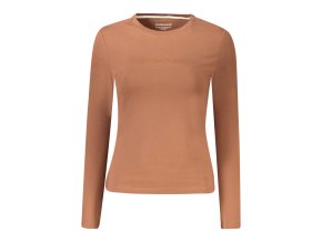 Štýlové Dámske Tričko s dlhým rukávom GUESS JEANS Hnedá (Velkost XL, Farba Hnedá)
