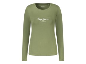 Štýlové Dámske Tričko s dlhým rukávom PEPE JEANS Zelená (Velkost L, Farba Zelená)