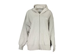 Športová Dámska Mikina so zipsom CALVIN KLEIN Šedá (Velkost XL, Farba Šedá)