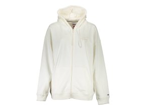 Športová Dámska Mikina so zipsom TOMMY HILFIGER Biela (Velkost L, Farba Biela)