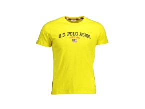 Štýlové Pánske Tričko s krátkym rukávom U.S. POLO Žltá (Velkost 2XL, Farba Žltá)