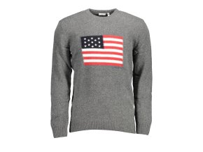 Elegantný Pánsky Sveter U.S. POLO Šedá (Velkost 2XL, Farba Šedá)