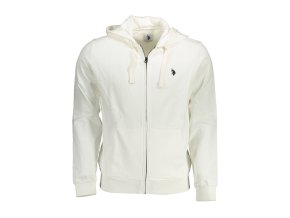 Športová Pánska Mikina so zipsom U.S. POLO Biela (Velkost 3XL, Farba Biela)