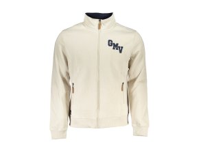 Športová Pánska Mikina so zipsom GIAN MARCO VENTURI Biela (Velkost 2XL, Farba Biela)