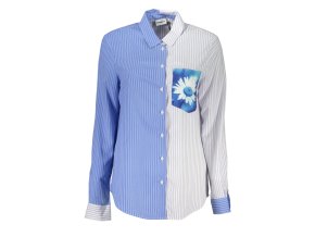 Elegantná Dámska Košeľa DESIGUAL Modrá (Velkost XS, Farba Modrá)