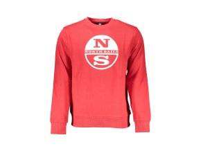 Športová Pánska Mikina bez zipsu NORTH SAILS Červená (Velkost 3XL, Farba Červená)